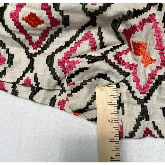 Ann Taylor LOFT Women’s shorts Size 0 Ikat Embroidered Riviera Multicolor - Picture 7 of 11